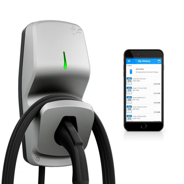 FLO Home X5 Tungsten Level 2 Electric Vehicle (EV) Smart Charging